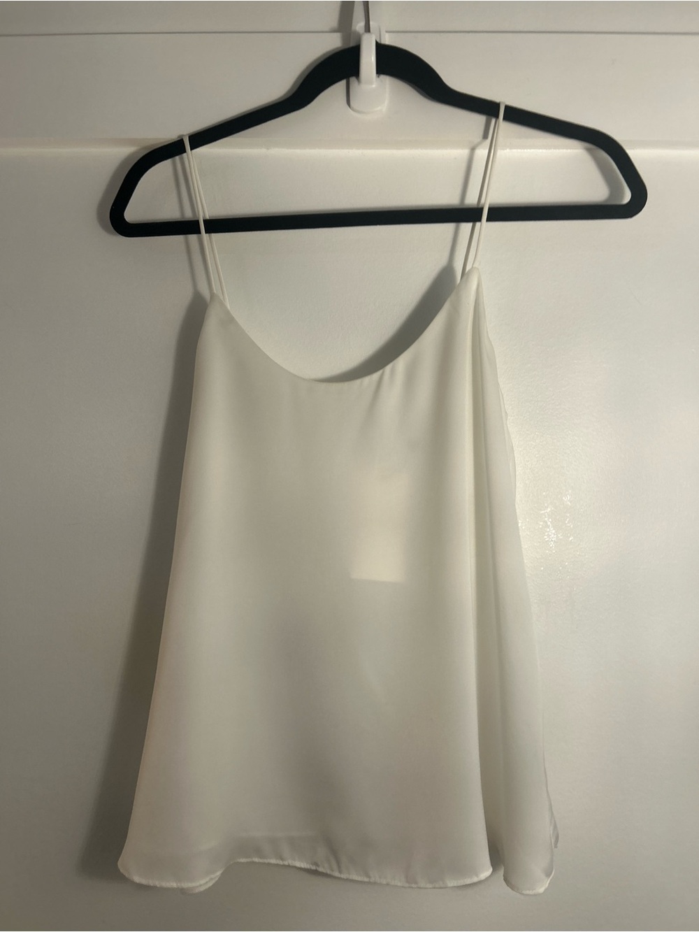 NEW Stradivarius White Lightweight Silk-Feel Cami Size Small